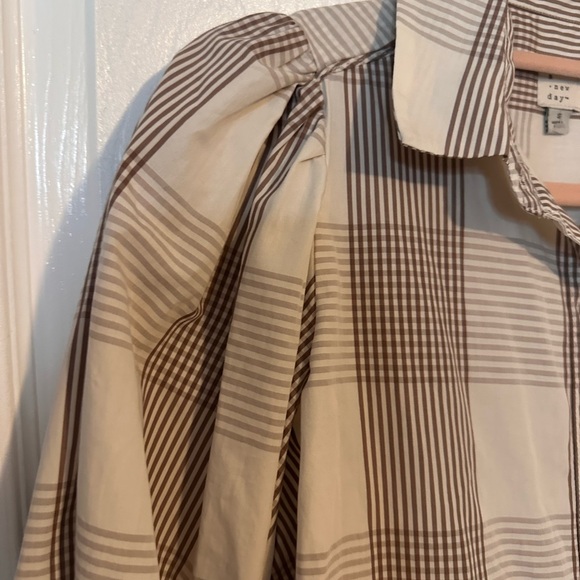 A new day Tie-Waist Shirt Dress in Neutral Stripe - Picture 7 of 12